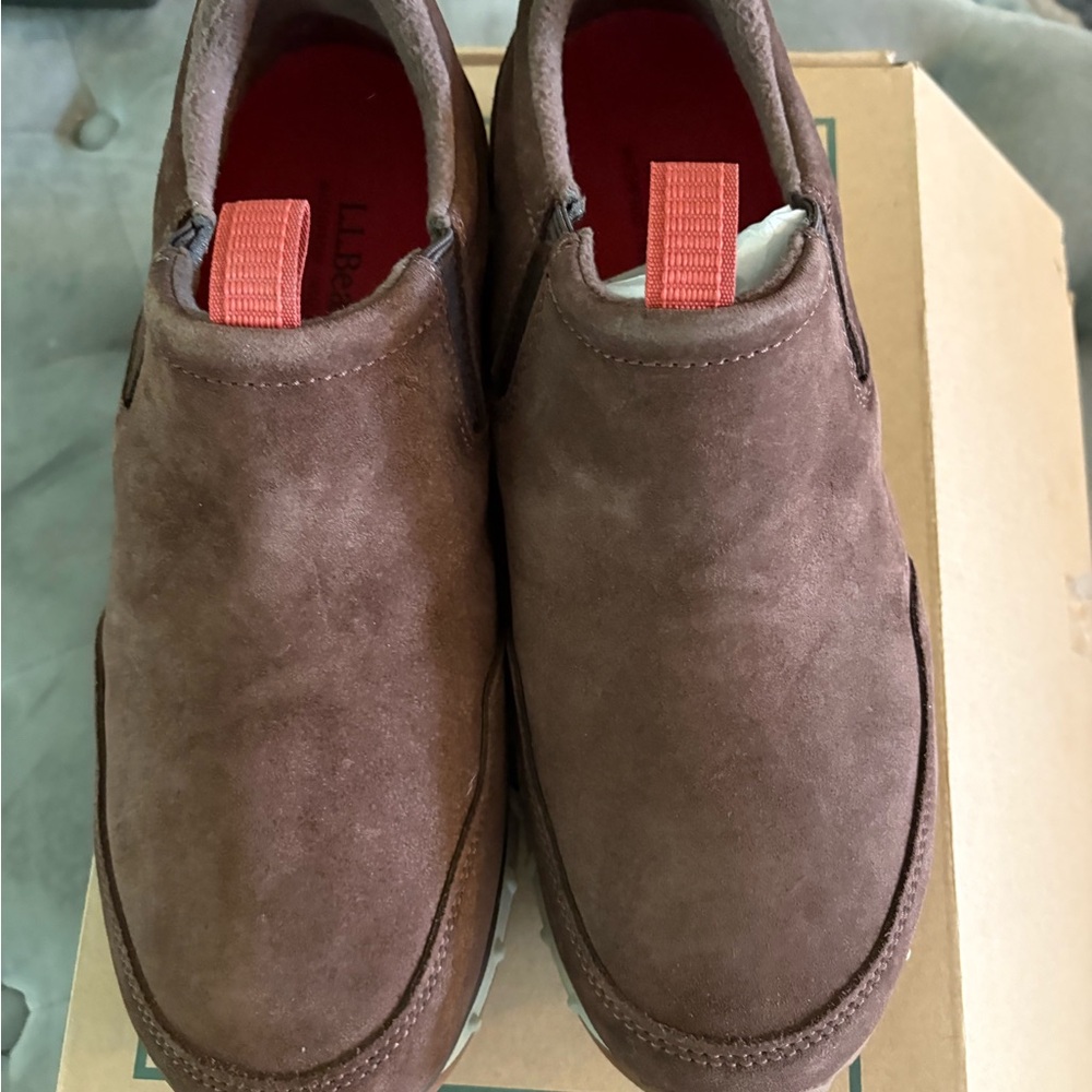 L.L. Bean Brown Suede Loafers Slip-On Comfort NIB